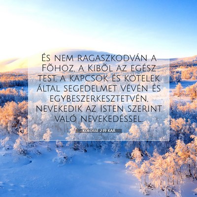 Kolossé 2:19 KAR Bibliai verskép