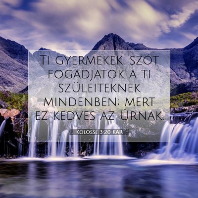 Kolossé 3:20 KAR Bibliai verskép