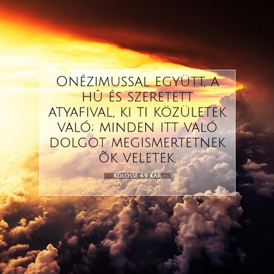 Kolossé 4:9 KAR Bibliai verskép