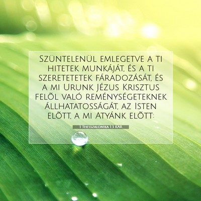 1 Thesszalonika 1:3 Bibliai vers magyarázata