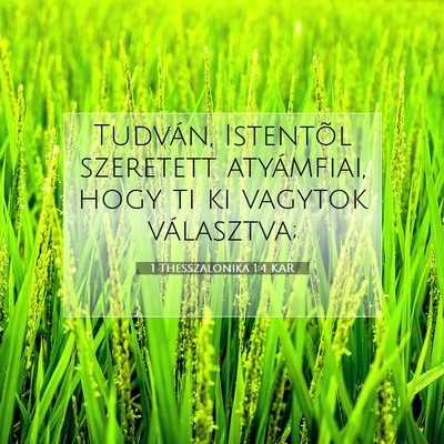 1 Thesszalonika 1:4 Bibliai vers magyarázata