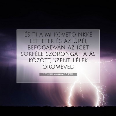 1 Thesszalonika 1:6 Bibliai vers magyarázata
