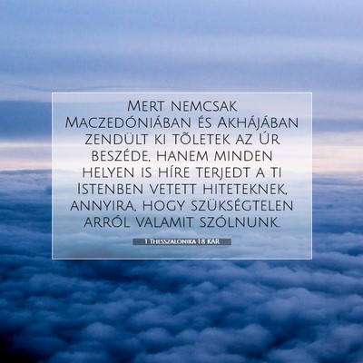 1 Thesszalonika 1:8 Bibliai vers magyarázata