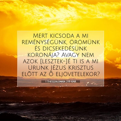 1 Thesszalonika 2:19 KAR Bibliai verskép