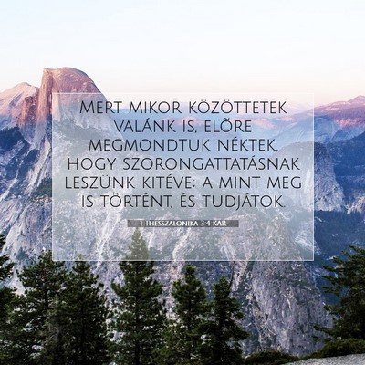 1 Thesszalonika 3:4 KAR Bibliai verskép