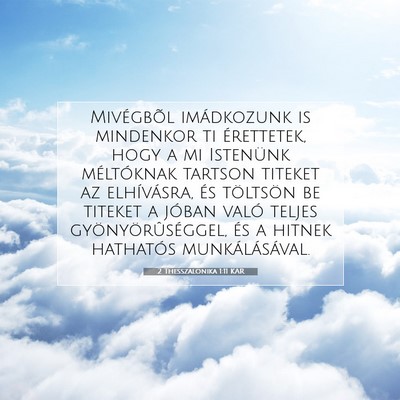 2 Thesszalonika 1:11 KAR Bibliai verskép