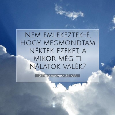 2 Thesszalonika 2:5 Bibliai vers magyarázata