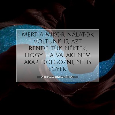 2 Thesszalonika 3:10 KAR Bibliai verskép