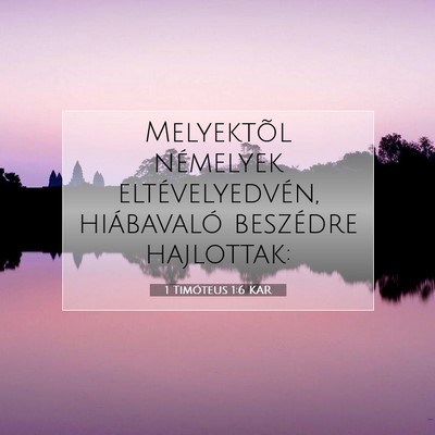 1 Timóteus 1:6 Bibliai vers magyarázata