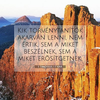 1 Timóteus 1:7 Bibliai vers magyarázata