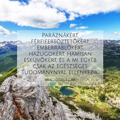 1 Timóteus 1:10 Bibliai vers magyarázata