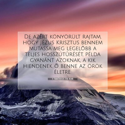 1 Timóteus 1:16 Bibliai vers magyarázata