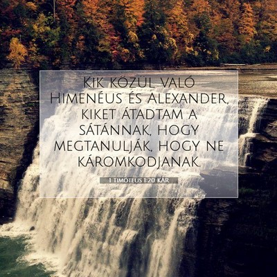 1 Timóteus 1:20 Bibliai vers magyarázata