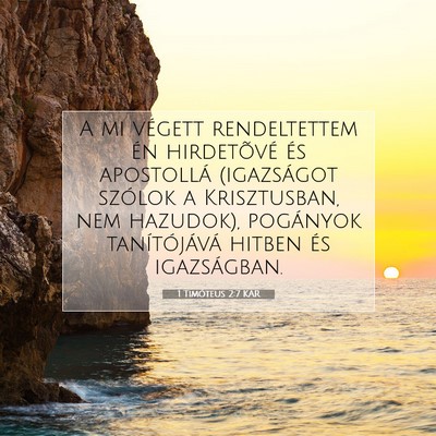 1 Timóteus 2:7 KAR Bibliai verskép