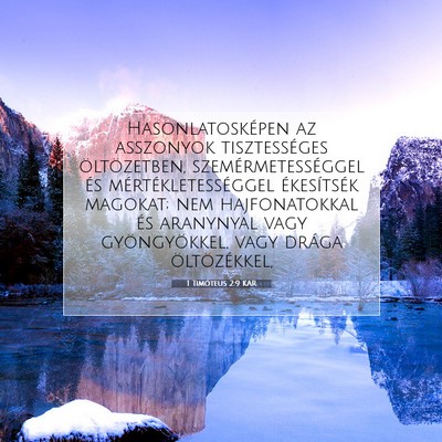 1 Timóteus 2:9 Bibliai vers magyarázata