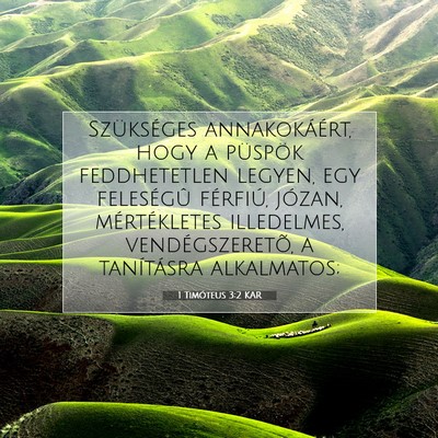 1 Timóteus 3:2 KAR Bibliai verskép