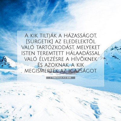 1 Timóteus 4:3 KAR Bibliai verskép