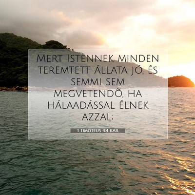 1 Timóteus 4:4 KAR Bibliai verskép