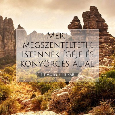 1 Timóteus 4:5 Bibliai vers magyarázata