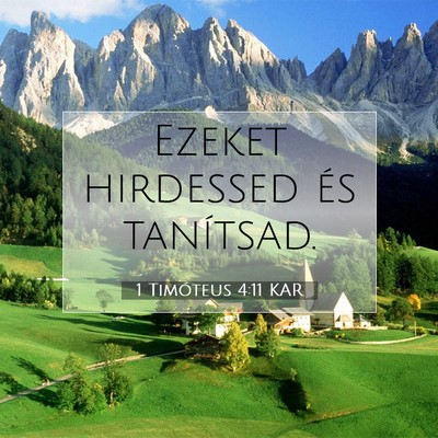 1 Timóteus 4:11 KAR Bibliai verskép