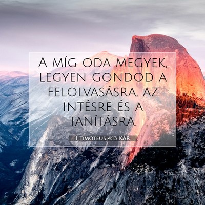 1 Timóteus 4:13 Bibliai vers magyarázata