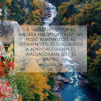 1 Timóteus 5:5 KAR Bibliai verskép