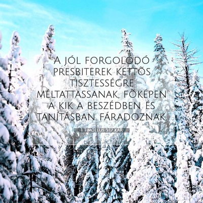 1 Timóteus 5:17 Bibliai vers magyarázata