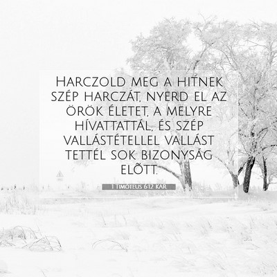 1 Timóteus 6:12 KAR Bibliai verskép