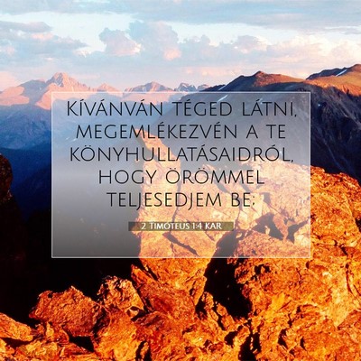 2 Timóteus 1:4 Bibliai vers magyarázata