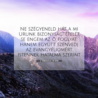 2 Timóteus 1:8 Bibliai vers magyarázata