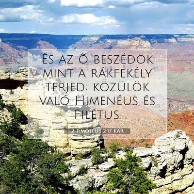 2 Timóteus 2:17 KAR Bibliai verskép