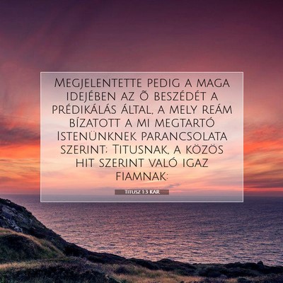 Titusz 1:3 Bibliai vers magyarázata