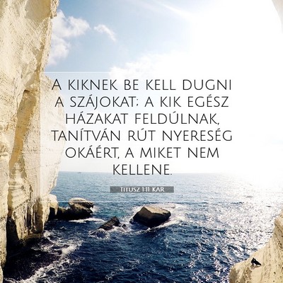 Titusz 1:11 Bibliai vers magyarázata
