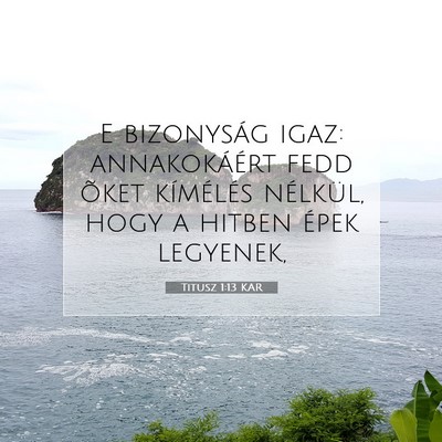 Titusz 1:13 Bibliai vers magyarázata
