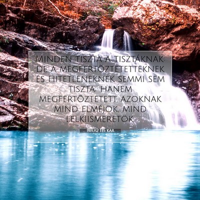 Titusz 1:15 Bibliai vers magyarázata