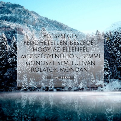 Titusz 2:8 KAR Bibliai verskép