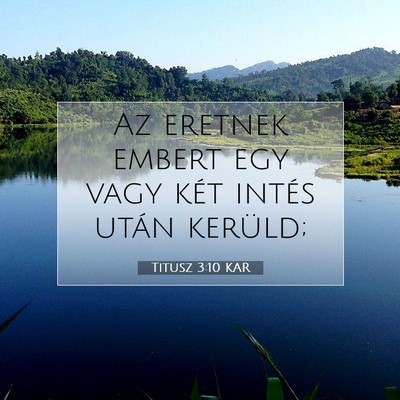 Titusz 3:10 KAR Bibliai verskép