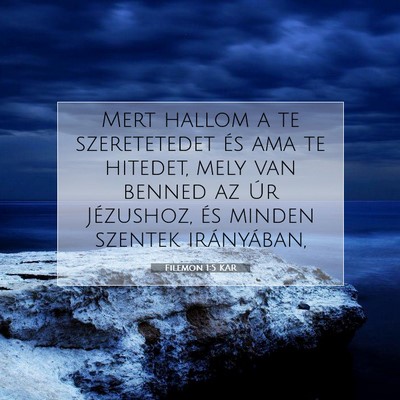 Filemon 1:5 Bibliai vers magyarázata