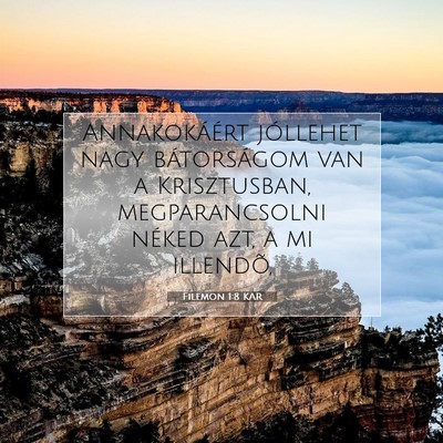 Filemon 1:8 Bibliai vers magyarázata
