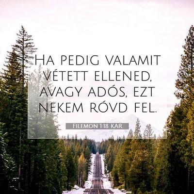Filemon 1:18 Bibliai vers magyarázata