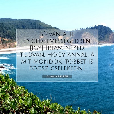 Filemon 1:21 Bibliai vers magyarázata
