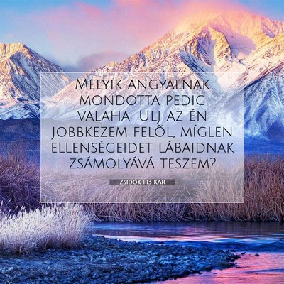 Zsidók 1:13 Bibliai vers magyarázata