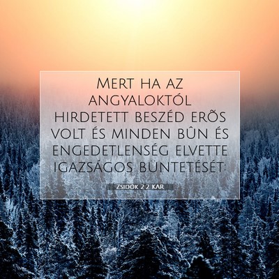 Zsidók 2:2 KAR Bibliai verskép