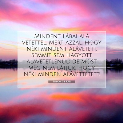 Zsidók 2:8 KAR Bibliai verskép