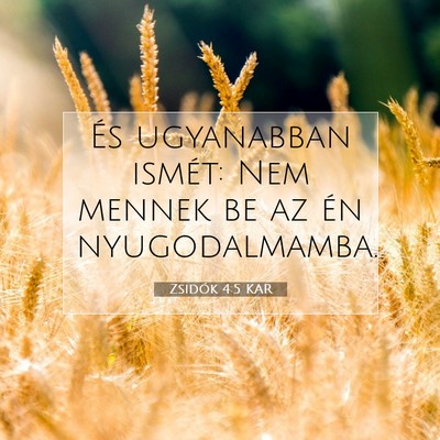 Zsidók 4:5 KAR Bibliai verskép