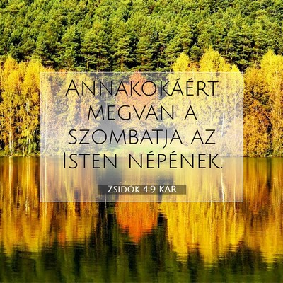 Zsidók 4:9 KAR Bibliai verskép