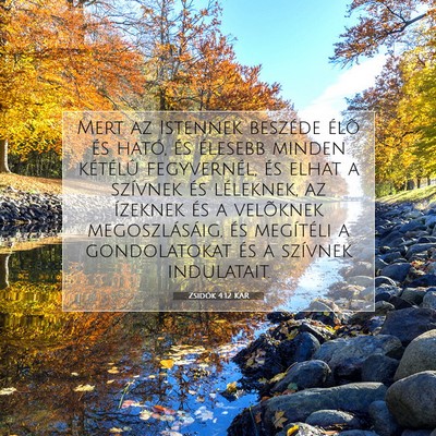 Zsidók 4:12 KAR Bibliai verskép