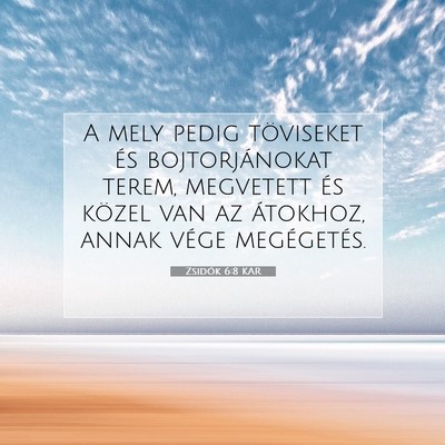 Zsidók 6:8 KAR Bibliai verskép