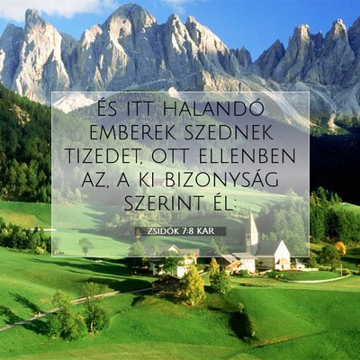 Zsidók 7:8 KAR Bibliai verskép