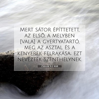 Zsidók 9:2 KAR Bibliai verskép